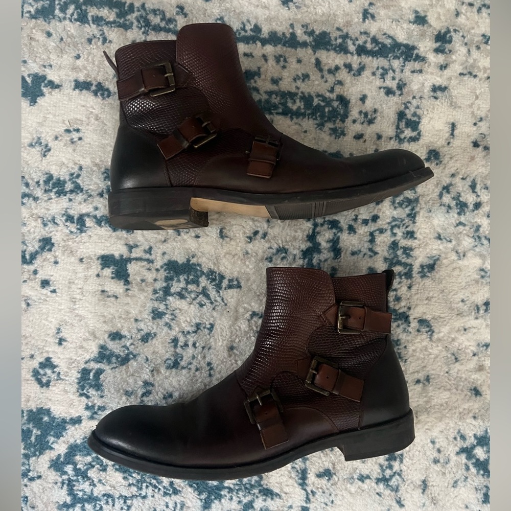 Zanzara 100% Leather Boots with Buckles